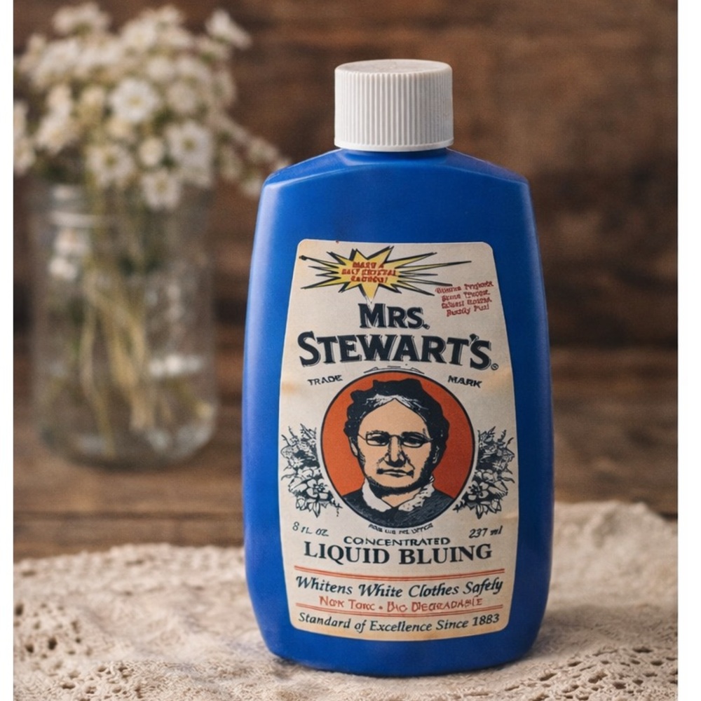 Mrs. Stewart’s Liquid Bluing Laundry Whitener 8 oz ~75% Full
